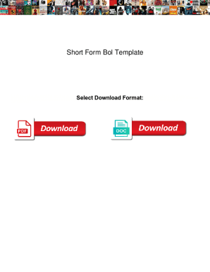 Fillable Online Short Form Bol Template. Short Form Bol Template websvn ...