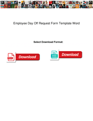 Fillable Online Employee Day Off Request Form Template Word. Employee ...