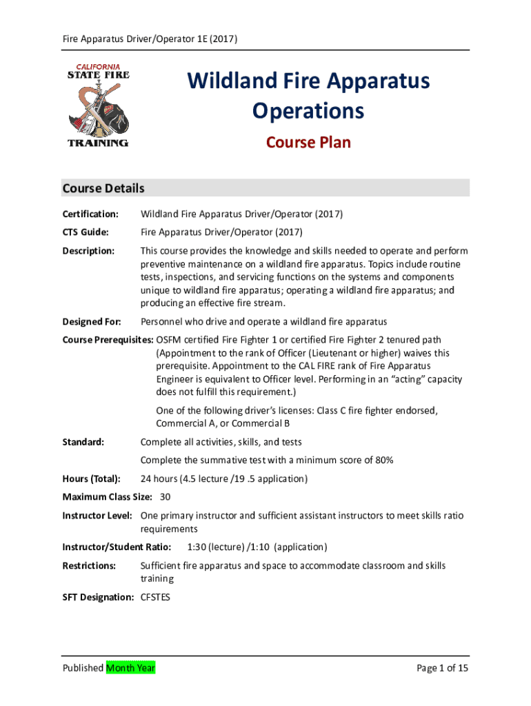Fillable Online osfm fire ca Fire Apparatus Driver Operator Wildland ...