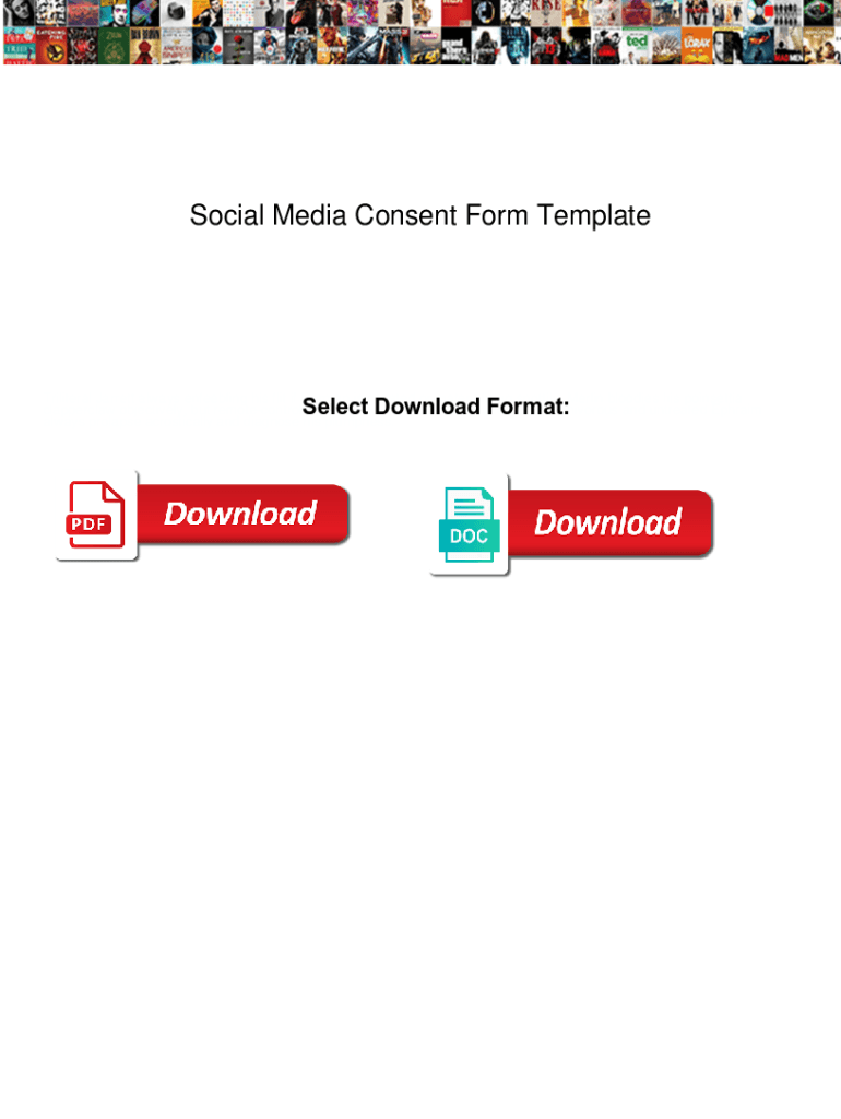 Fillable Online Social Media Consent Form Template. Social Media ...