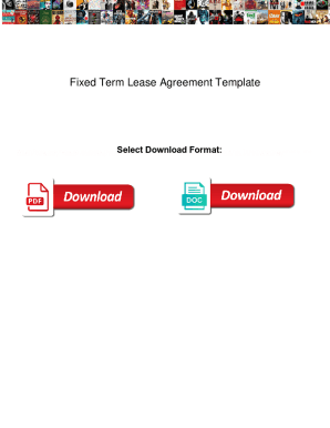 Fillable Online Fixed Term Lease Agreement Template. Fixed Term Lease ...