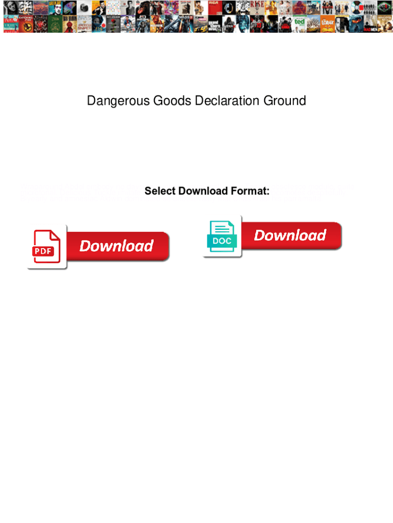 Fillable Online SHIPPERS DECLARATION FOR DANGEROUS GOODS Shipper Air ...