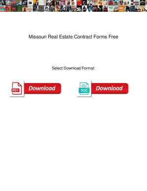 Missouri Real Estate Contract Forms Free. Missouri Real Estate Contract Forms Free
