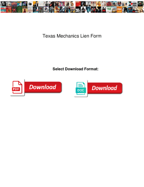 Texas Mechanics Lien Form. Texas Mechanics Lien Form nurses