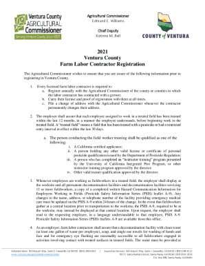 COUNTY FARM LABOR CONTRACT REGISTRATION - Ventura County