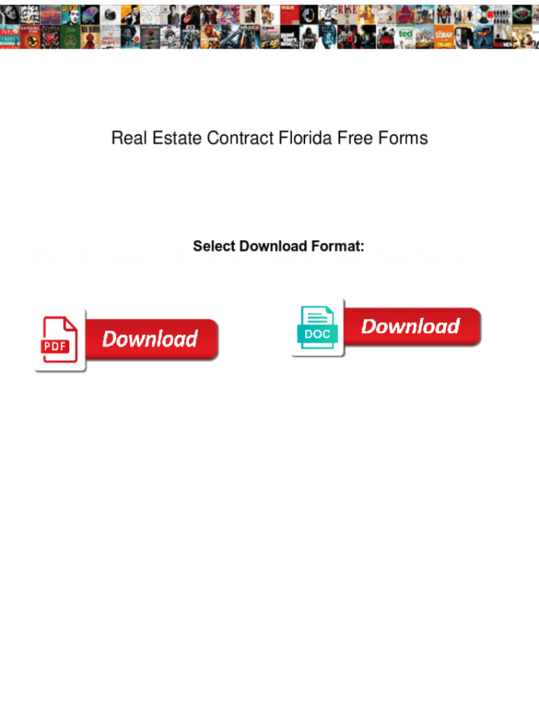 Fillable Online Real Estate Contract Florida Free Forms. Real Estate ...