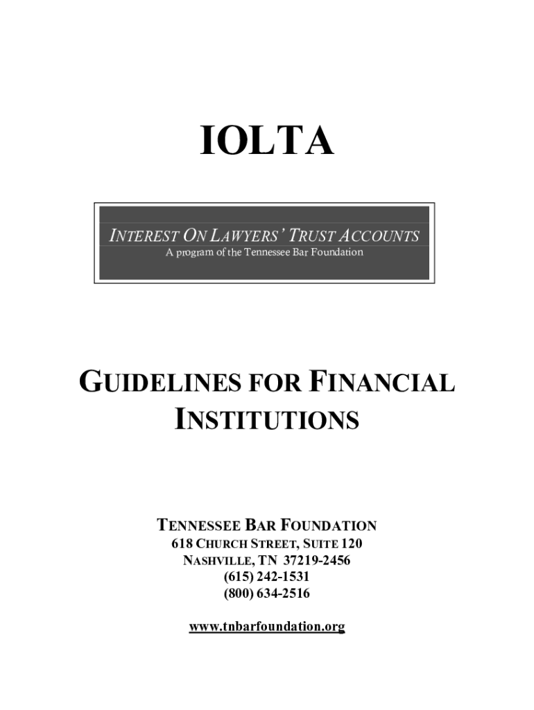 Fillable Online GuidelinesforFinancialInstitutions.pdf Tennessee