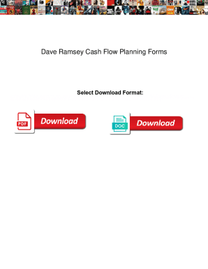 Fillable Online Dave Ramsey Cash Flow Planning Forms. Dave Ramsey Cash ...