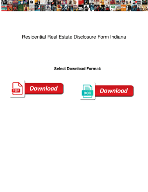 Residential Real Estate Disclosure Form Indiana. Residential Real Estate Disclosure Form Indiana quantum