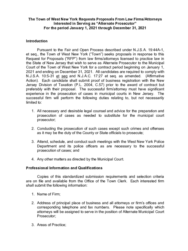 Fillable Online West New York Lawyers Find Your West New York, NJ