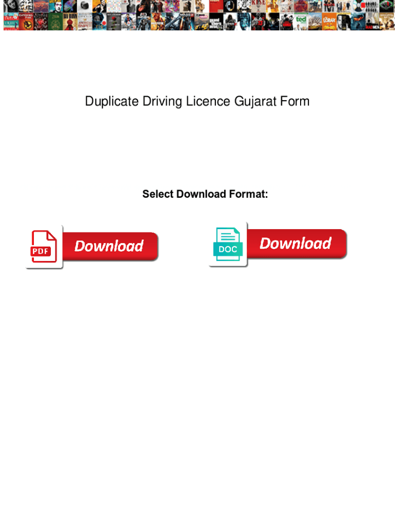 Fillable Online Duplicate Driving Licence Gujarat Form. Duplicate Driving Licence Gujarat Form