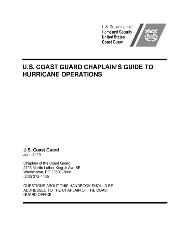 Fillable Online U.S. COAST GUARD CHAPLAINS GUIDE TO HURRICANE