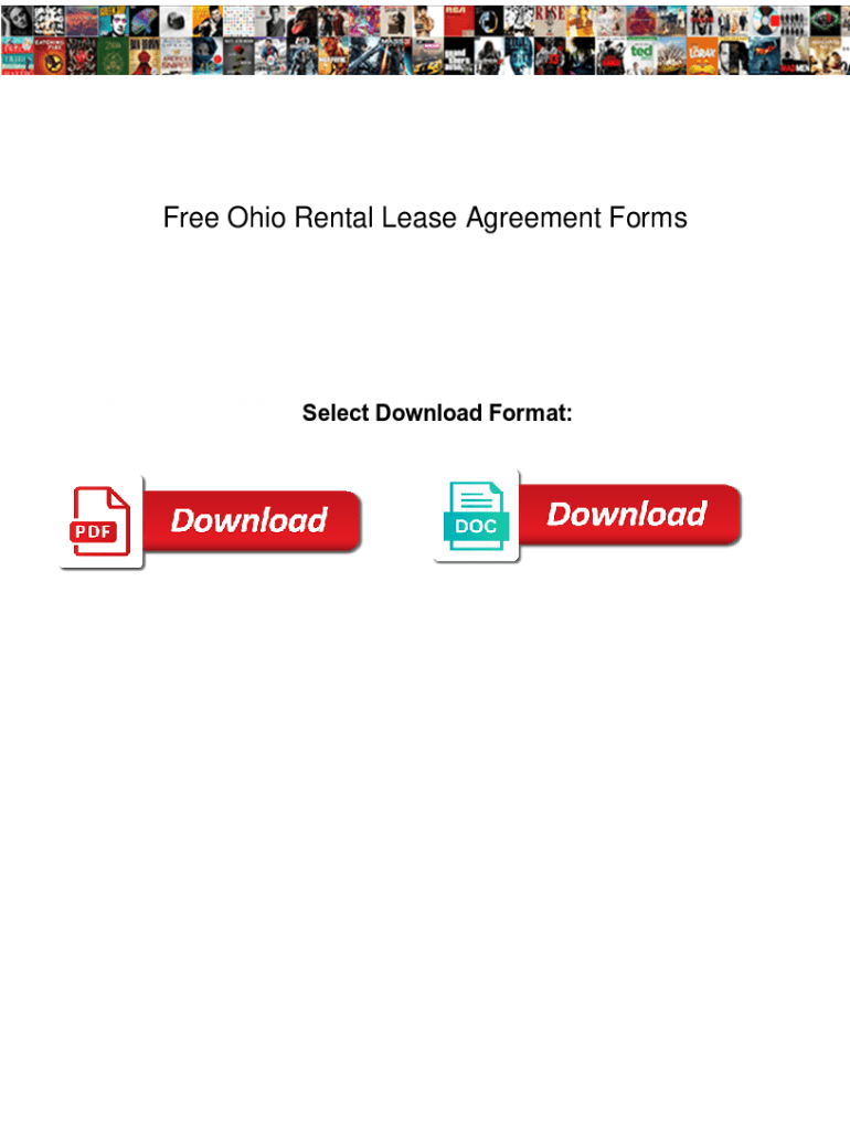 Fillable Online Free Ohio Rental Lease Agreement Forms. Free Ohio ...