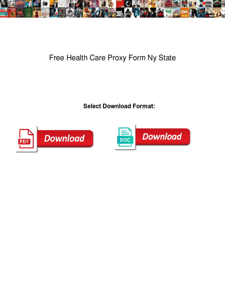 Fillable Online Free Health Care Proxy Form Ny State. Free Health Care ...