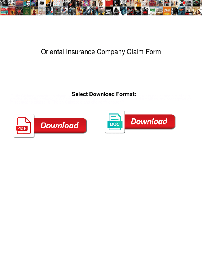 Fillable Online Oriental Insurance Company Claim Form. Oriental