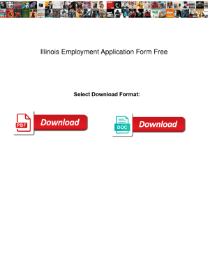 Fillable Online Illinois Employment Application Form Free. Illinois ...