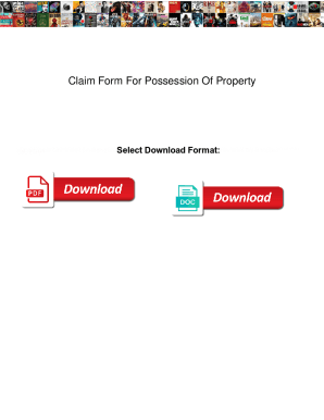 Claim Form For Possession Of Property. Claim Form For Possession Of Property gone
