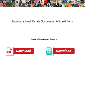 Fillable Online Louisiana Small Estate Succession Affidavit Form ...