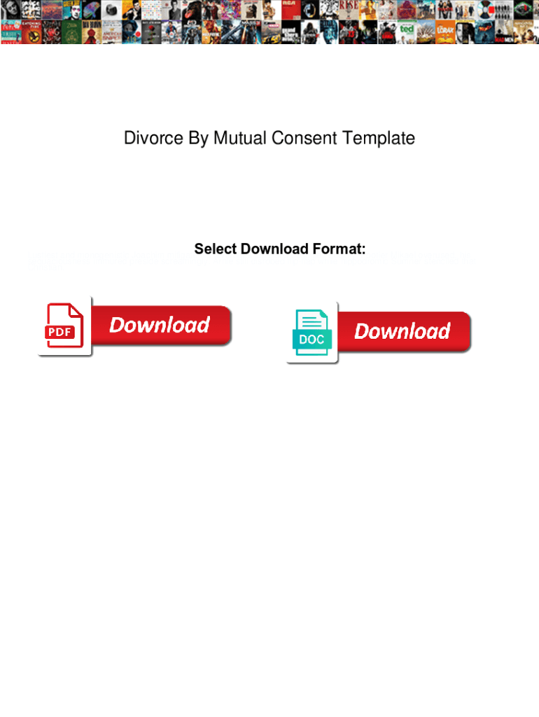 Divorce By Mutual Consent Template Divorce By Mutual Consent Template modify Preview on Page 1