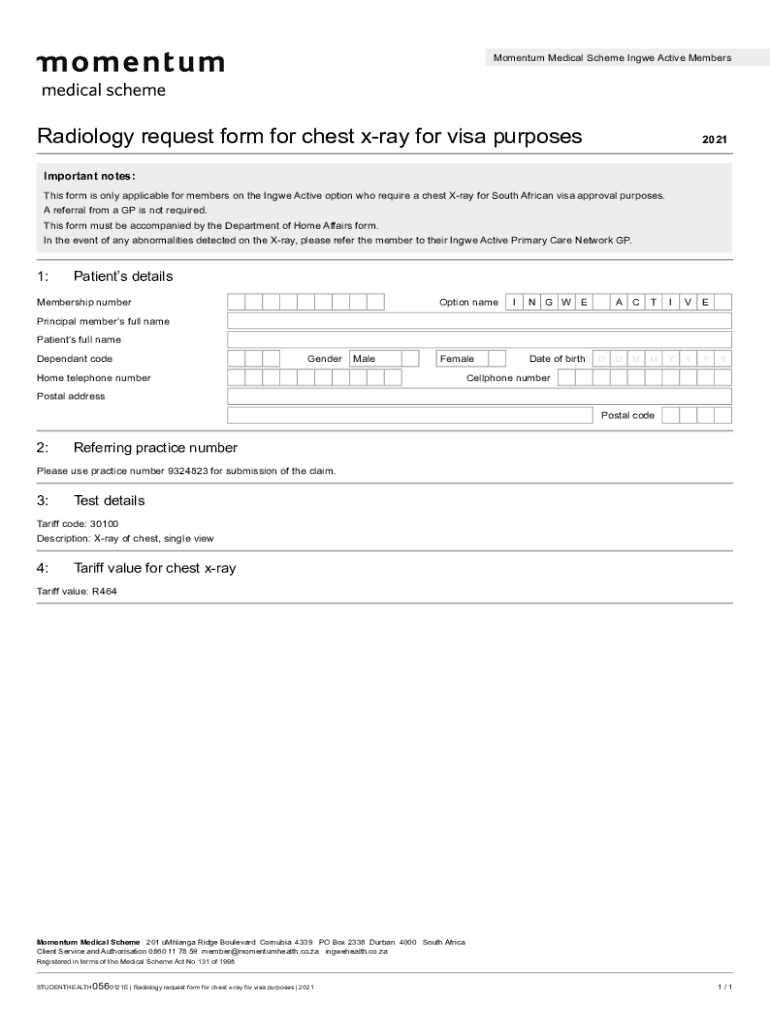 Radiological Report Form-MomentumMedicineHealth Care Preview on Page 1