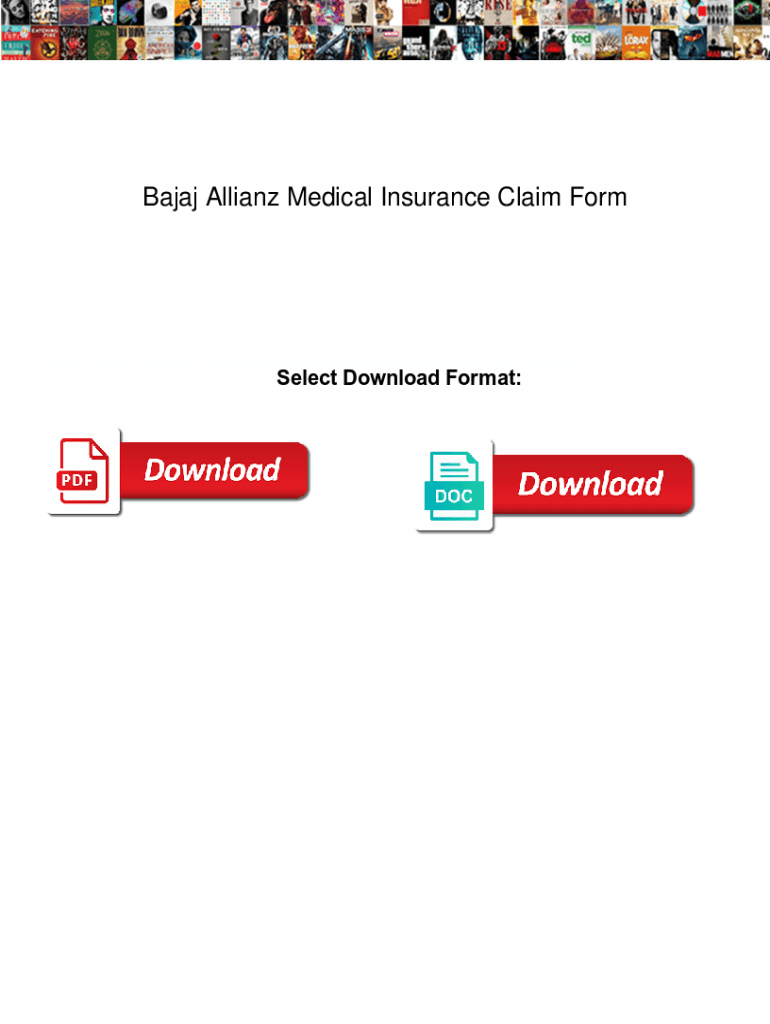 Fillable Online Bajaj Allianz Medical Insurance Claim Form. Bajaj