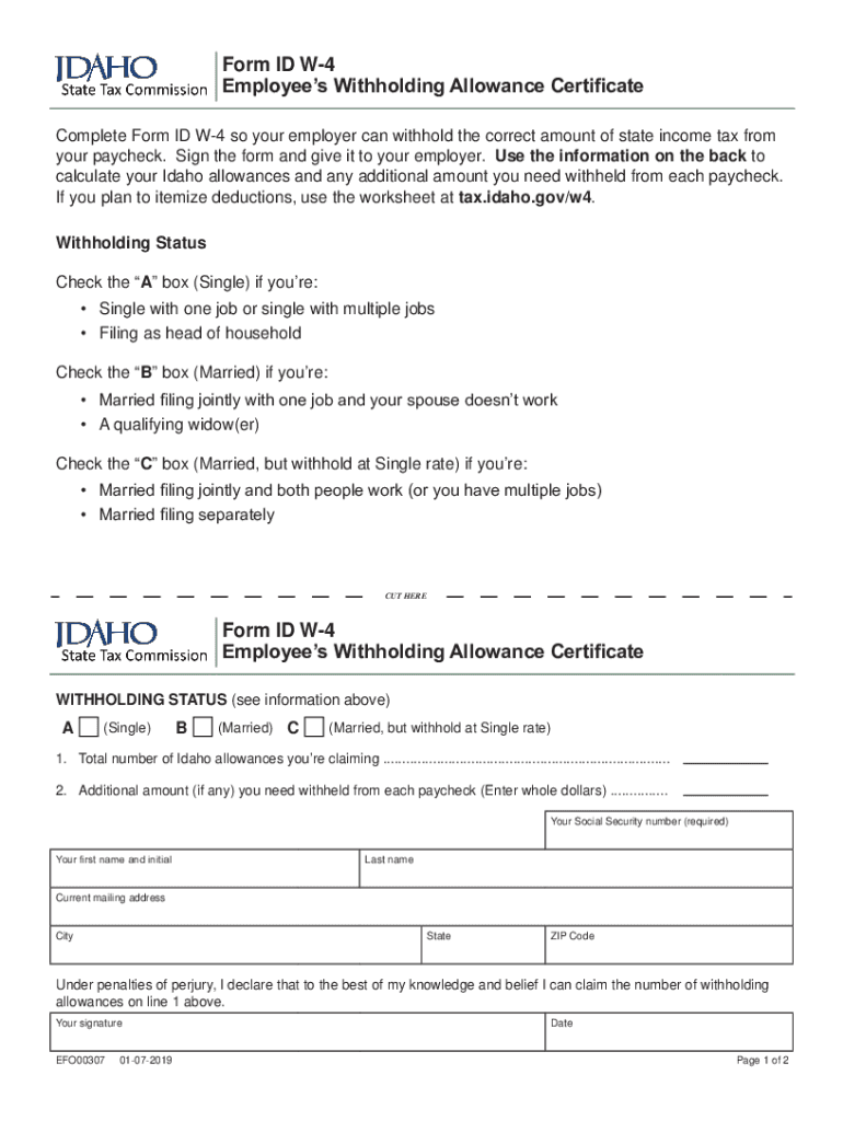 Fillable Online 2019 Form W4 IRS tax forms Fax Email Print pdfFiller