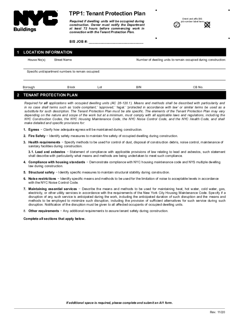 tenant protection plan example Preview on Page 1