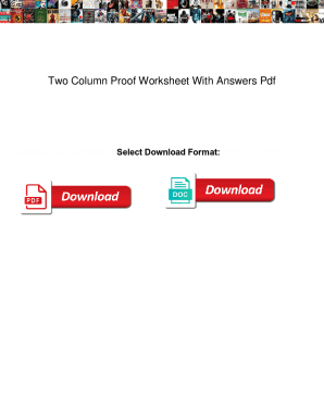 Two Column Proof Worksheet With Answers Pdf. Two Column Proof Worksheet With Answers Pdf unable