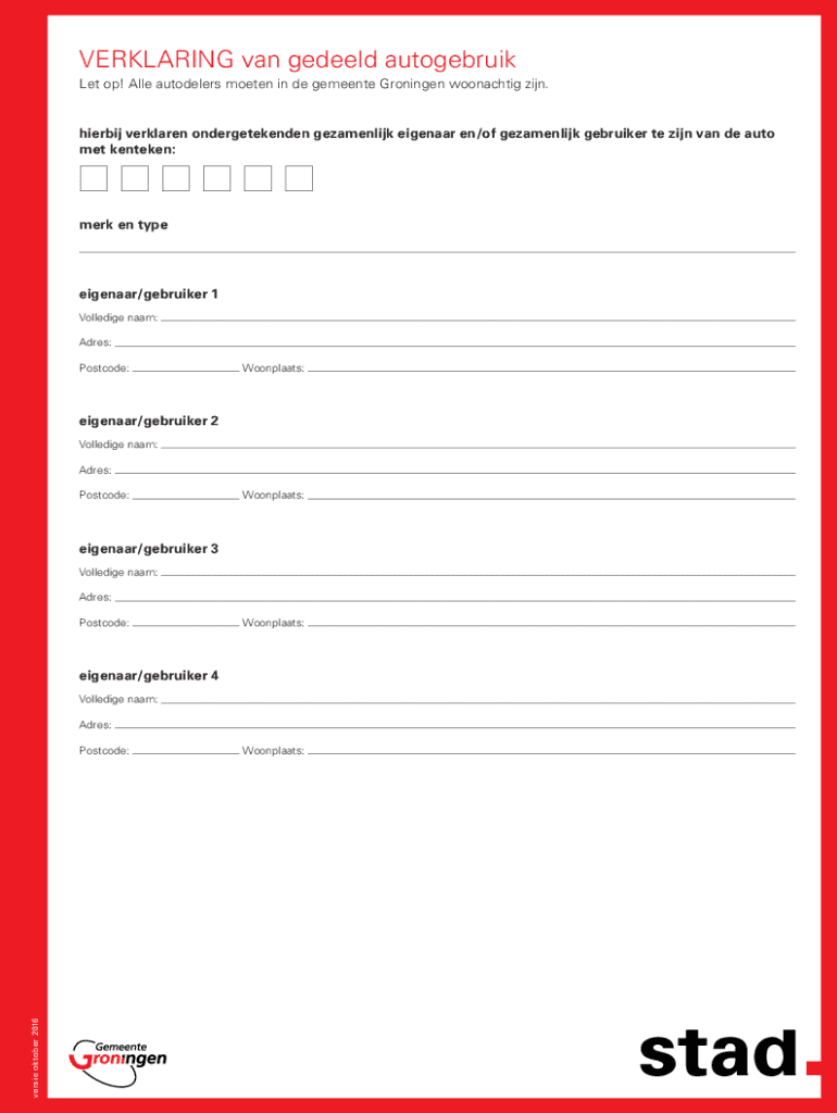 Get the free parkeerbedrijf gemeente groningen form - DocHub Preview on Page 1