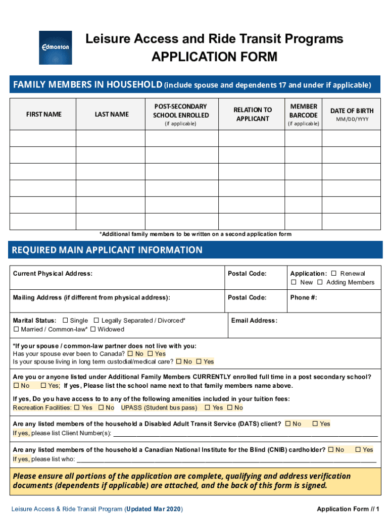 Leisure Access ProgramCity of Edmonton Preview on Page 1