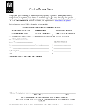 Citation Protest Form
