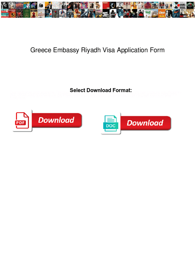 Fillable Online Greece Embassy Riyadh Visa Application Form Greece Embassy Riyadh Visa