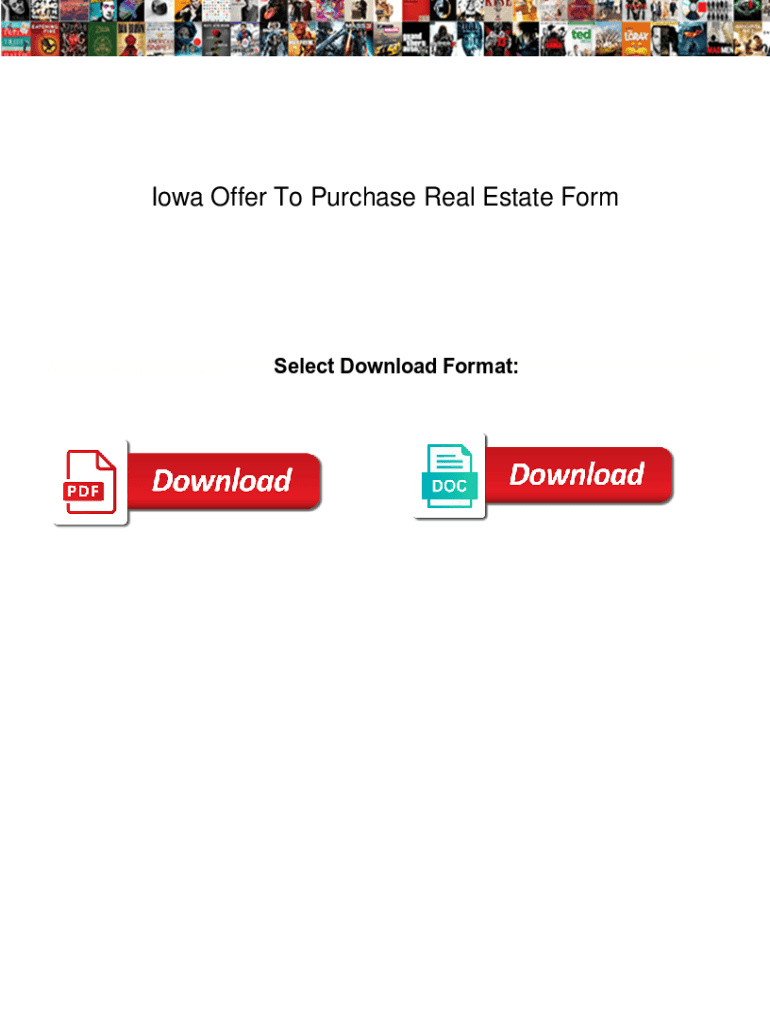 Fillable Online Iowa Offer To Purchase Real Estate Form. Iowa Offer To