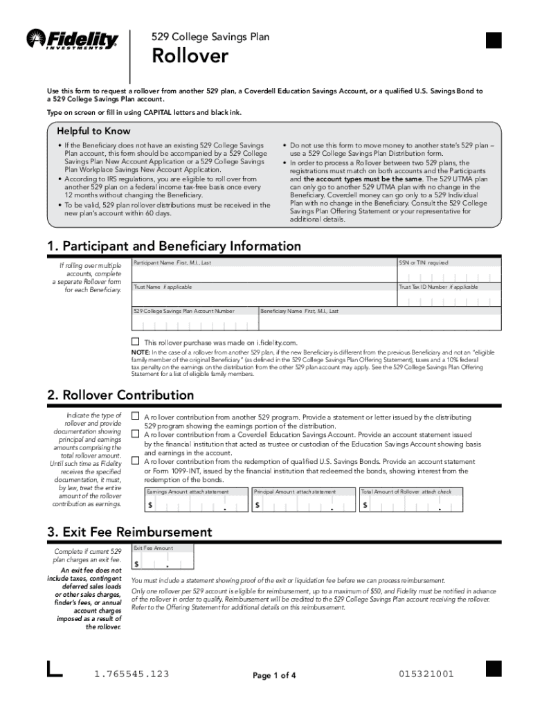 cdn.unite529.comjcdnfilesCollegeChoice Advisor 529 Savings Plan Incoming Rollover Form Preview on Page 1