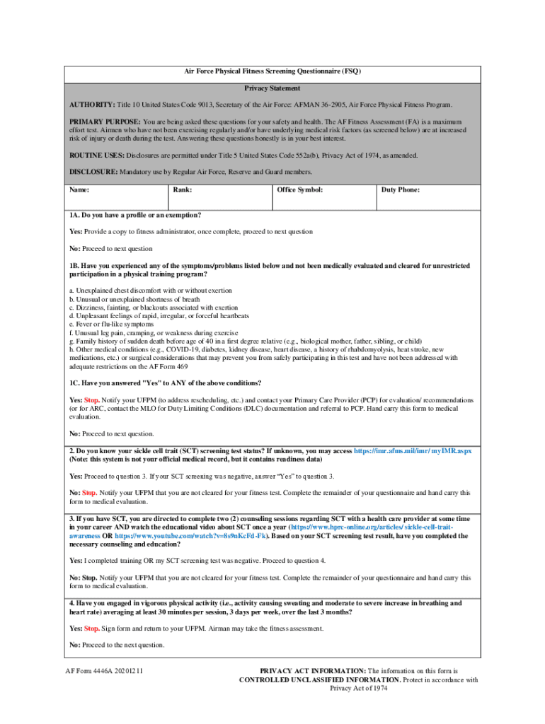 fitness screening Preview on Page 1