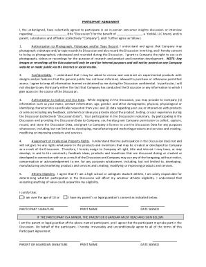 Participant Agreement