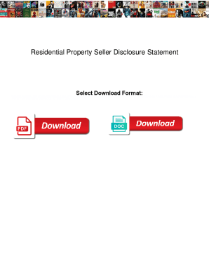 Fillable Online Residential Property Seller Disclosure Statement ...