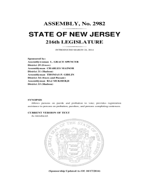 New Jersey Voter Registration Form