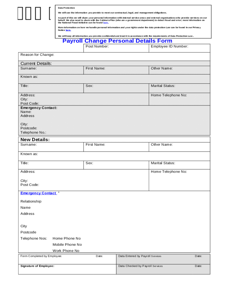 Change Personal Details coventry.gov.uk Doc Template pdfFiller