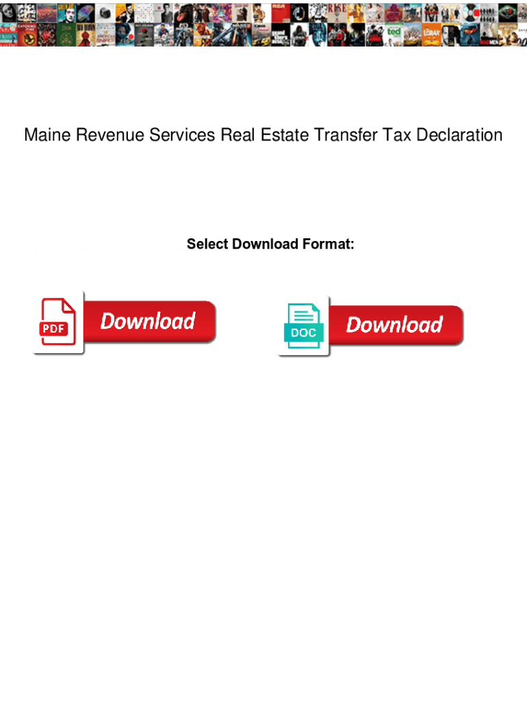 Fillable Online Maine Revenue Services Real Estate Transfer Tax