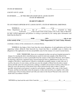 Fillable Online St. Louis County Circuit Court Case Search - St. Louis ...