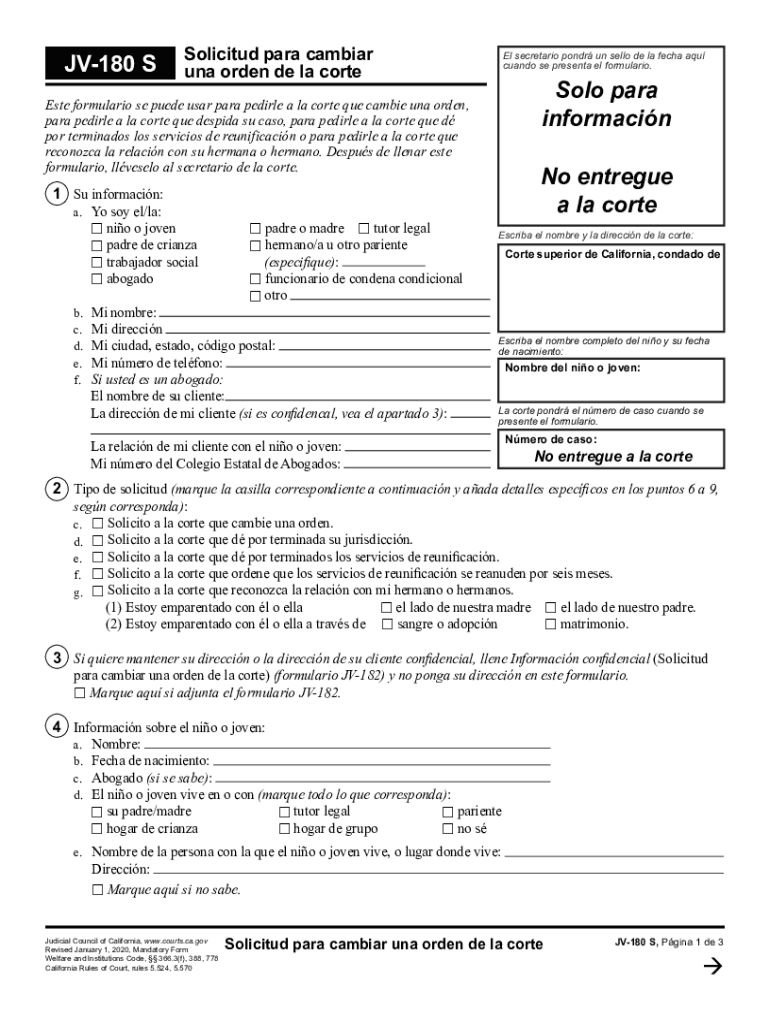 california jv solicitud form Preview on Page 1