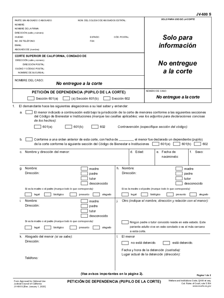 Fillable Online ABOGADO O PARTE SIN ABOGADO (Nombre, nmero ... Preview on Page 1