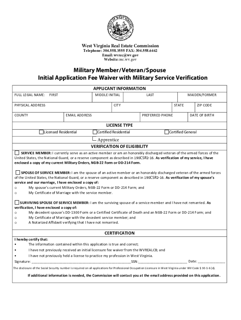 Fillable Online Wv Real Estate Commission Forms Fax Email Print pdfFiller