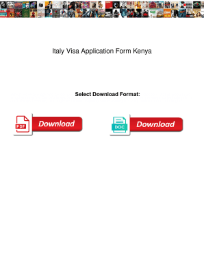 Italy Visa Application Form