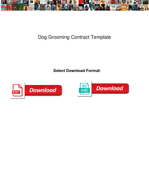 Dog Grooming Contract Template