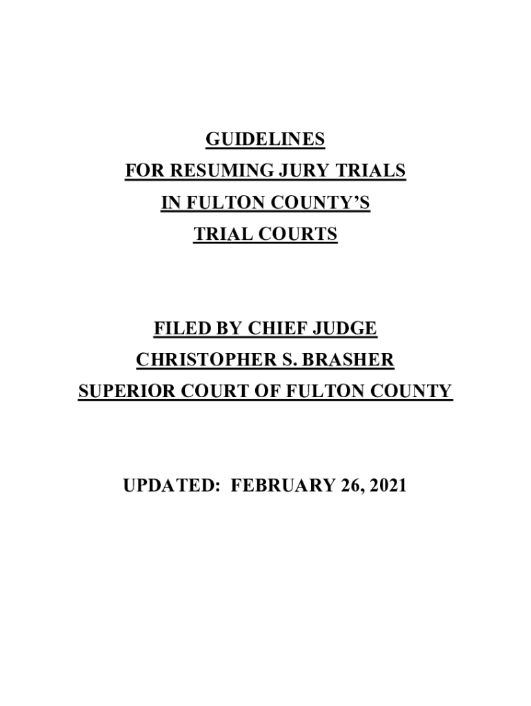 Fillable Online Notice of Modified Judicial Hearing Schedule Fulton