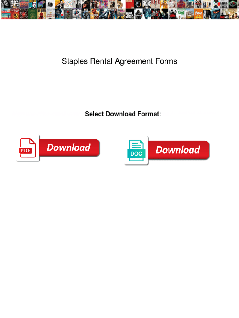 Staples Month To Month Rental Agreement