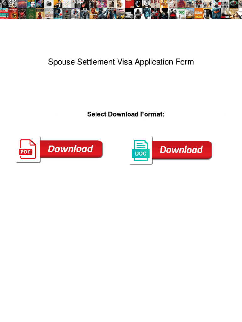 Fillable Online Spouse Settlement Visa Application Form Spouse Settlement Visa Application Form Fillable Online Spouse Settlement Visa Application Form Spouse Settlement Visa Application Form