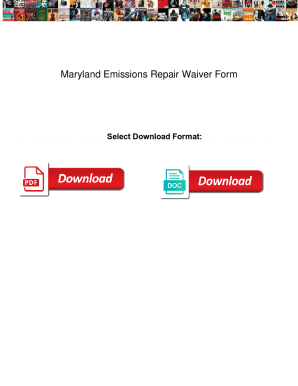 maryland emissions repair waiver form
